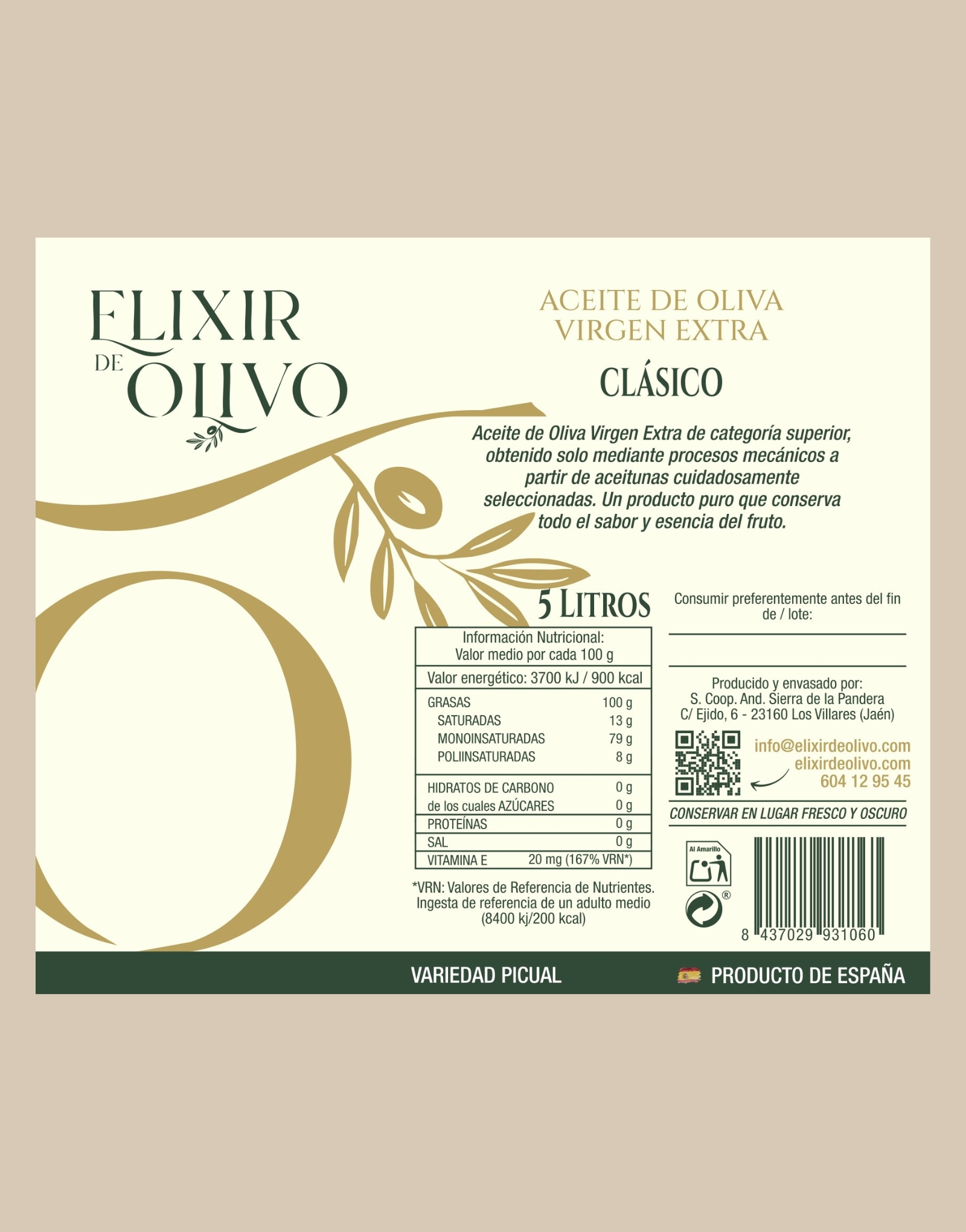 AOVE Picual 5L - Imagen 4